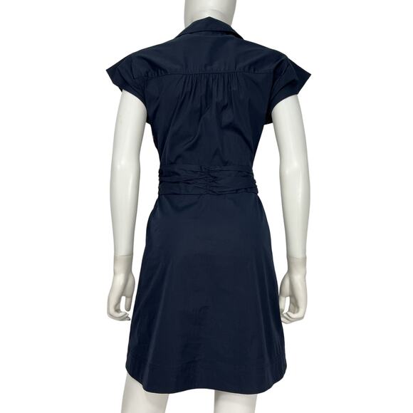 Veronica Beard Crossover Blue Nagano Shirtdress Size 2 - Picture 3 of 4